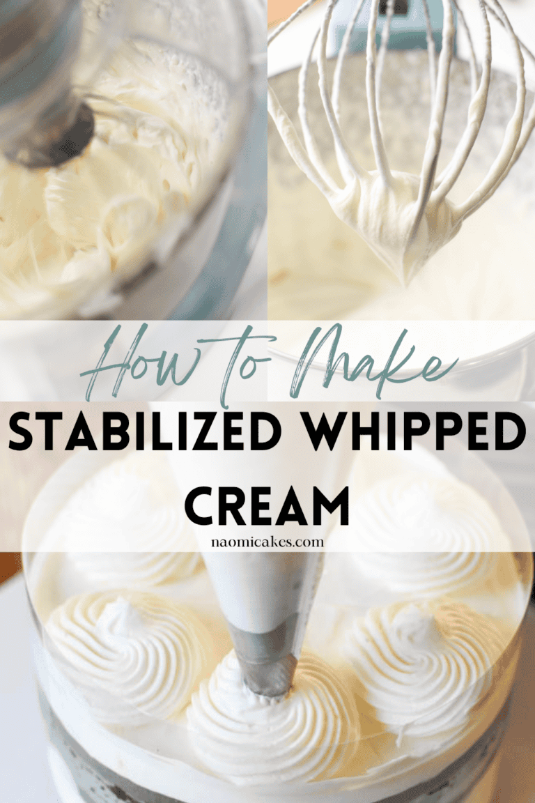 How to Make Stabilized Whipped Cream [Recipe & Tutorial] - NaomiCakes