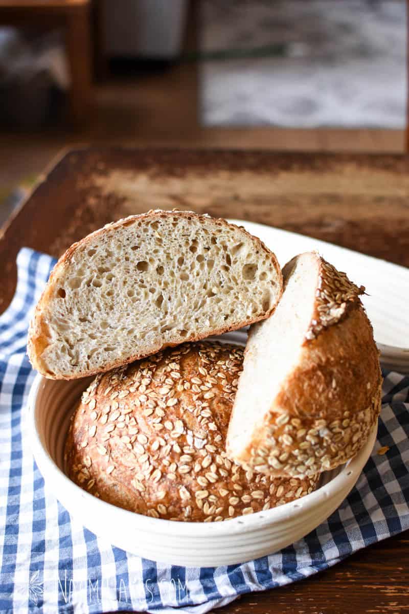 Simple Fermented Sourdough Oat Bread [Recipe]